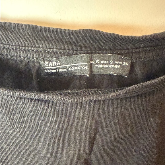 Zara Black Twist Front Crop Top - Picture 2 of 4